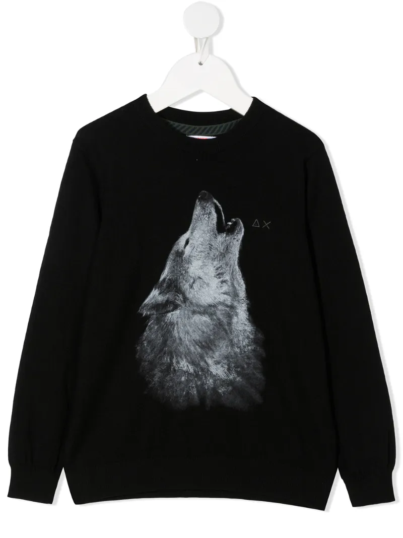 wolf print sweatshirt