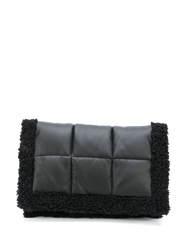 black quilted clutch bag