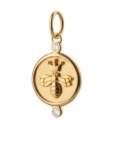 MONICA RICH KOSANN 18kt yellow gold diamond Queen Bee charm