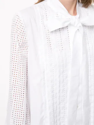 perforated-detail shirt dress展示图