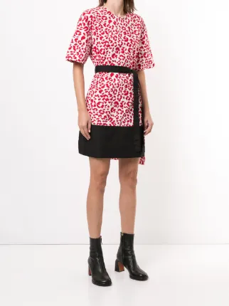 leopard-print belted T-shirt dress展示图