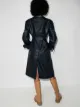 Frankie Shop belted-waist midi trench coat