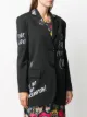 Boutique Moschino بليزر مطرز بشعار الماركة