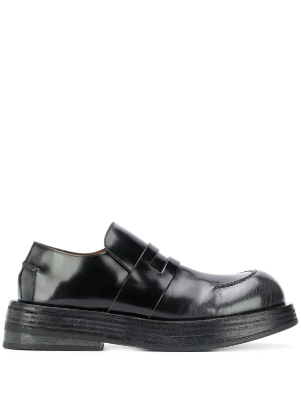 【関税込み】Marsell ブラック Musona ローファー Men's Black Leather Loafers Musona - Marsèll