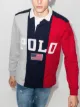 Image 2 of Polo Ralph Lauren logo-print panelled polo shirt
