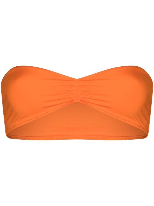 orange bandeau bikini