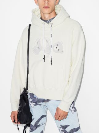 bear print cotton hoodie展示图