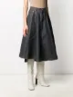 LOEWE asymmetric pleated denim skirt