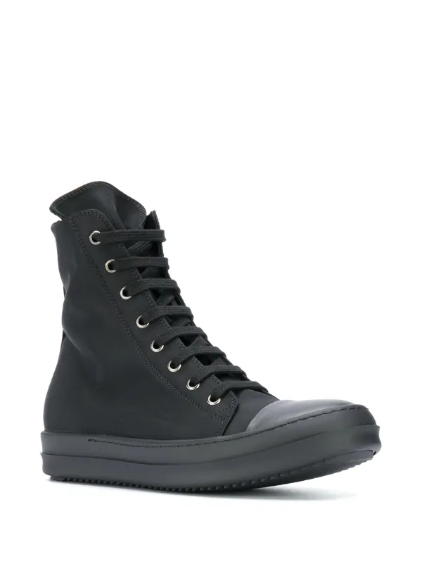 rick owens high top canvas