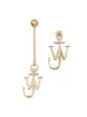 Image 1 of JW Anderson asymmetric anchor earrings