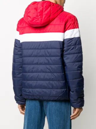 contrast panel puffer jacket展示图