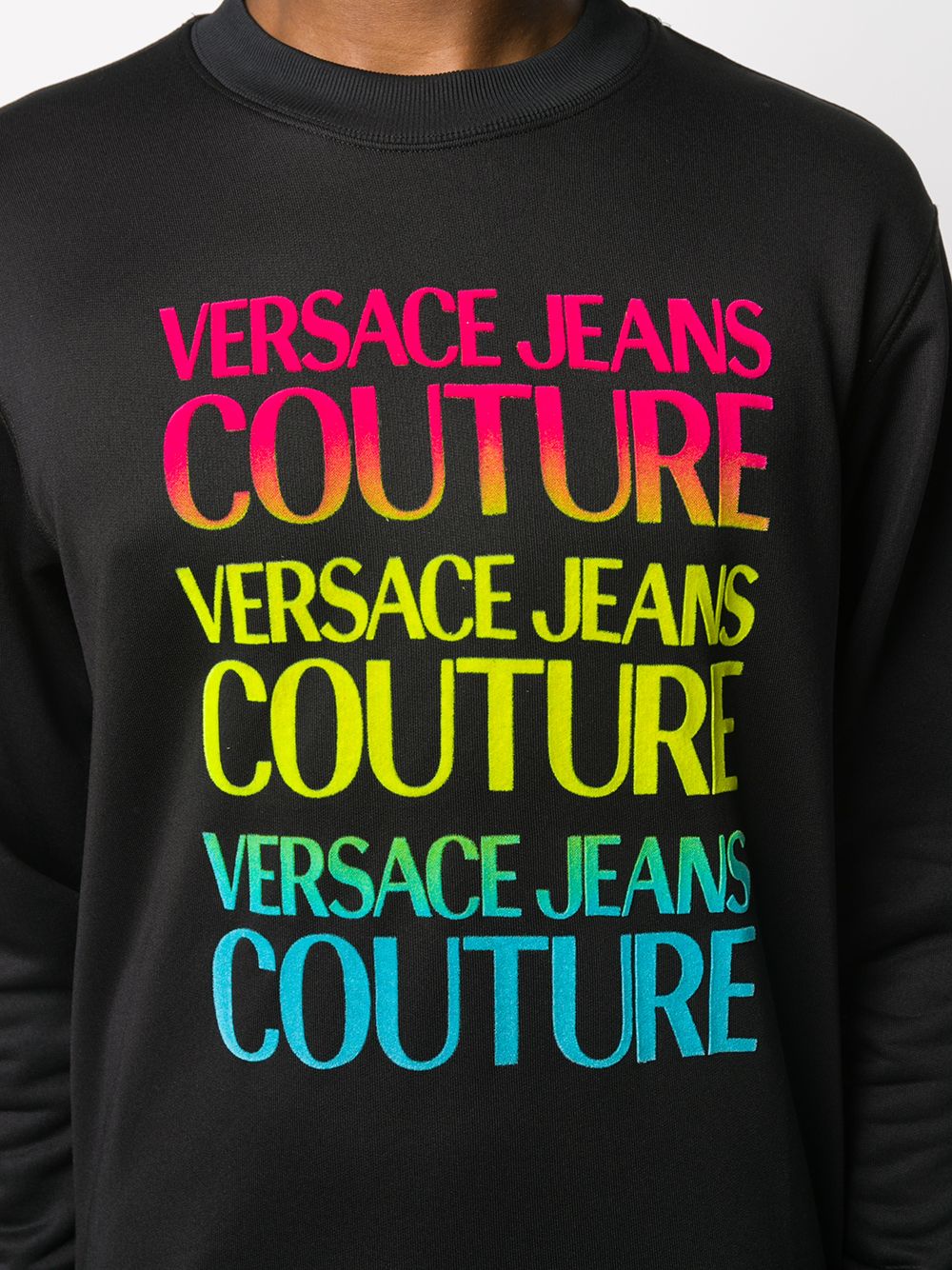 фото Versace jeans couture толстовка в стиле колор-блок с логотипом