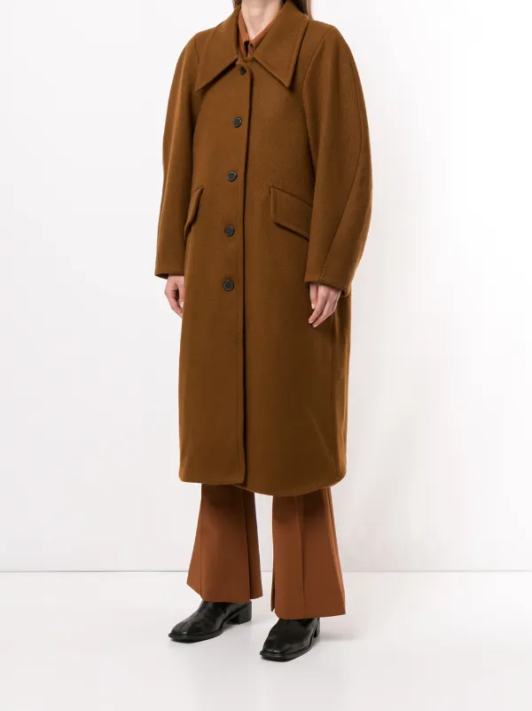 Low Classic Oversize Wool Coat | Brown | FARFETCH RO
