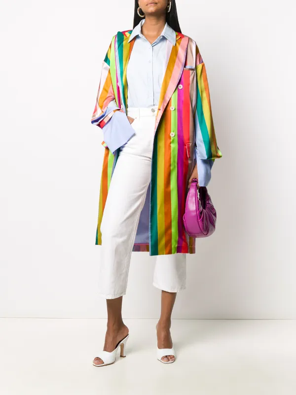 rainbow striped coat