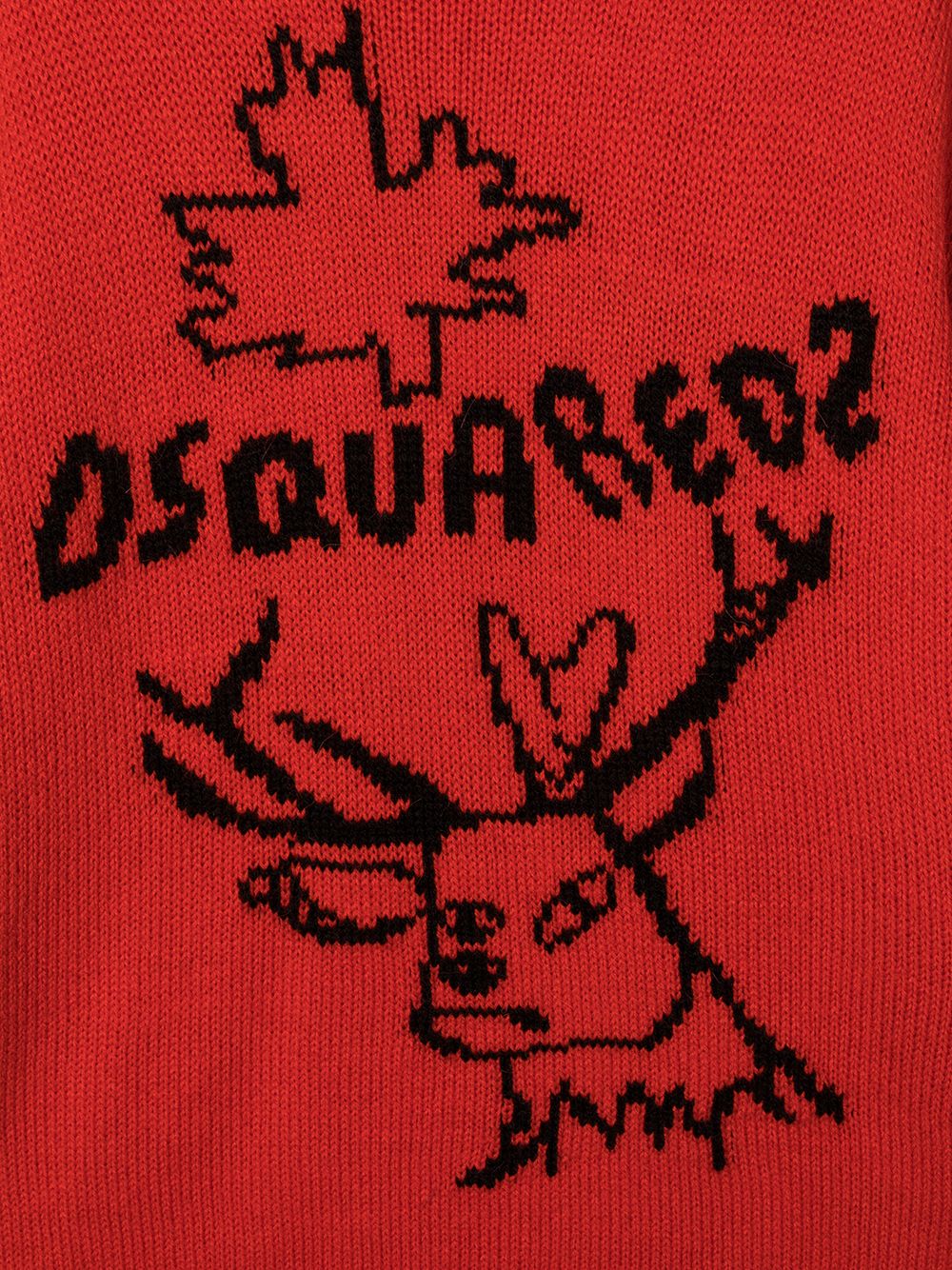 DSQUARED2 TEEN REINDEER CREW NECK JUMPER 