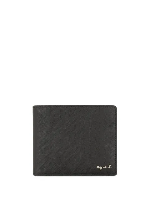 agnès b.  bi-fold logo wallet