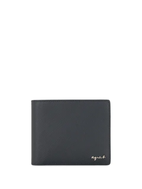 agnès b.  grained-effect bifold wallet