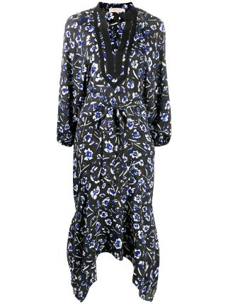 Shop Tory Burch handkerchief-hem floral dress with Express Delivery ...