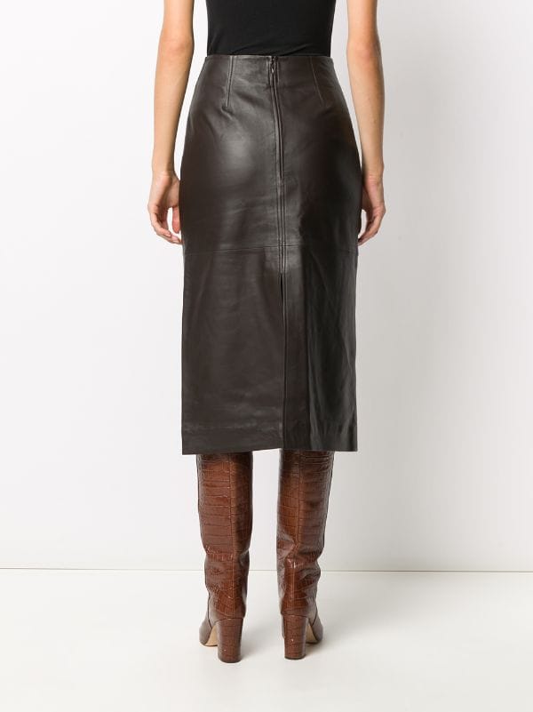 Black Kel Leather Pencil Skirt, WHISTLES