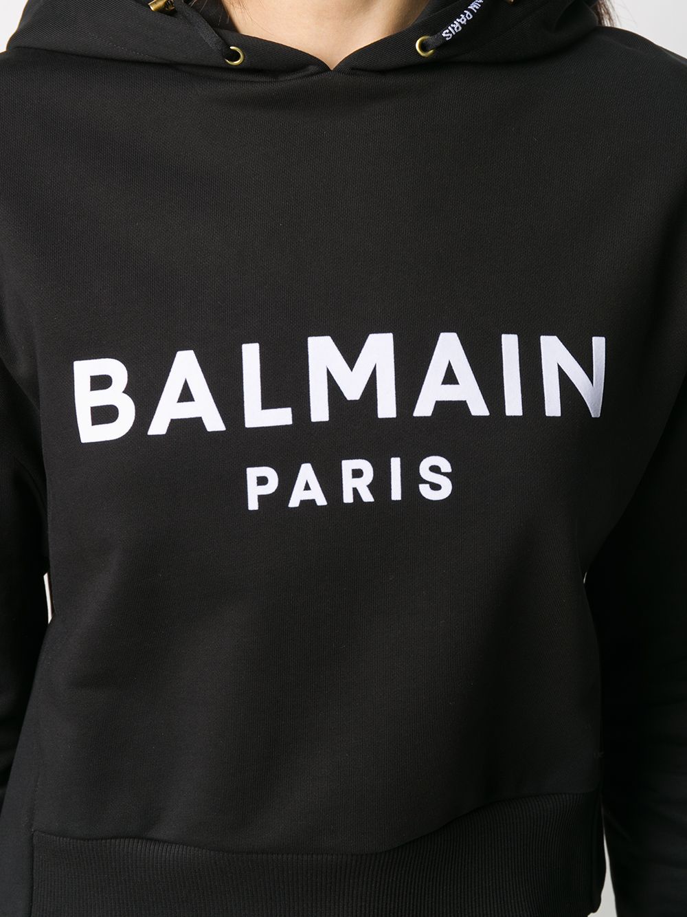 фото Balmain укороченное худи с логотипом