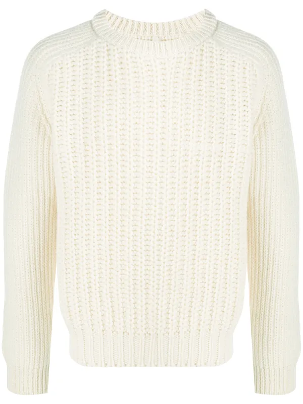 white chunky jumper