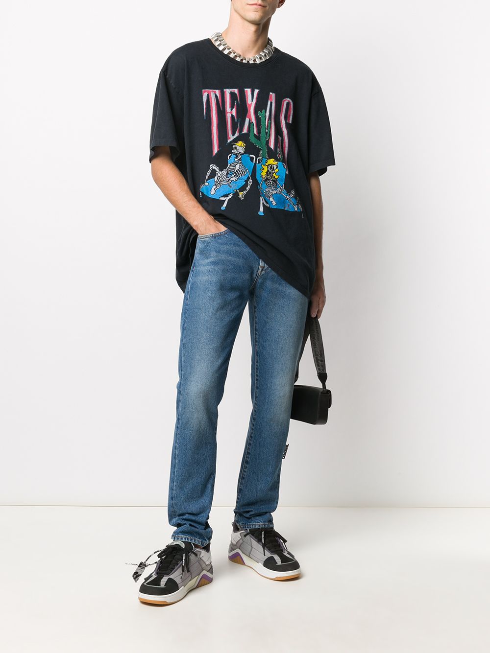 фото Rhude футболка с принтом don't cry texas