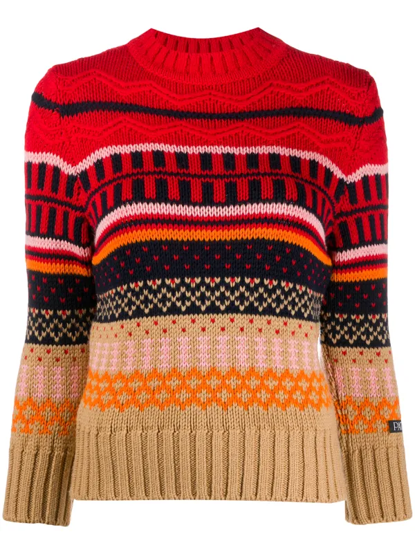 fair isle mock neck sweater