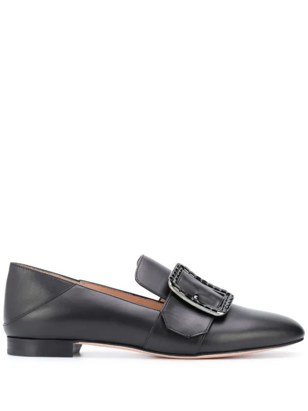 black buckle loafers womens