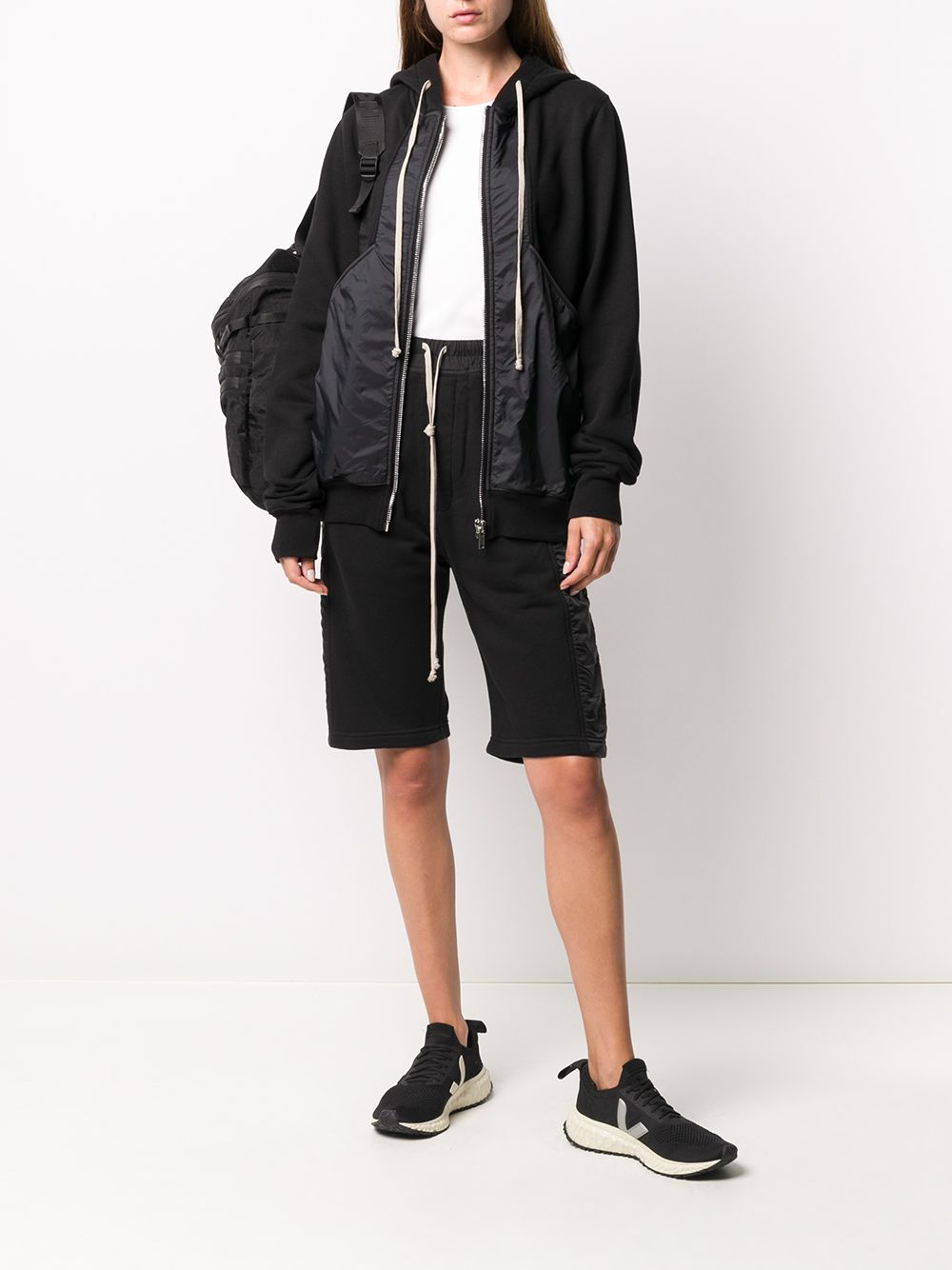 фото Rick owens drkshdw drawstring zipped hoodie