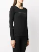 Emporio Armani rhinestone-embellished long-sleveed T-shirt