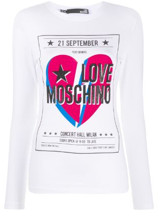 love moschino print t shirt