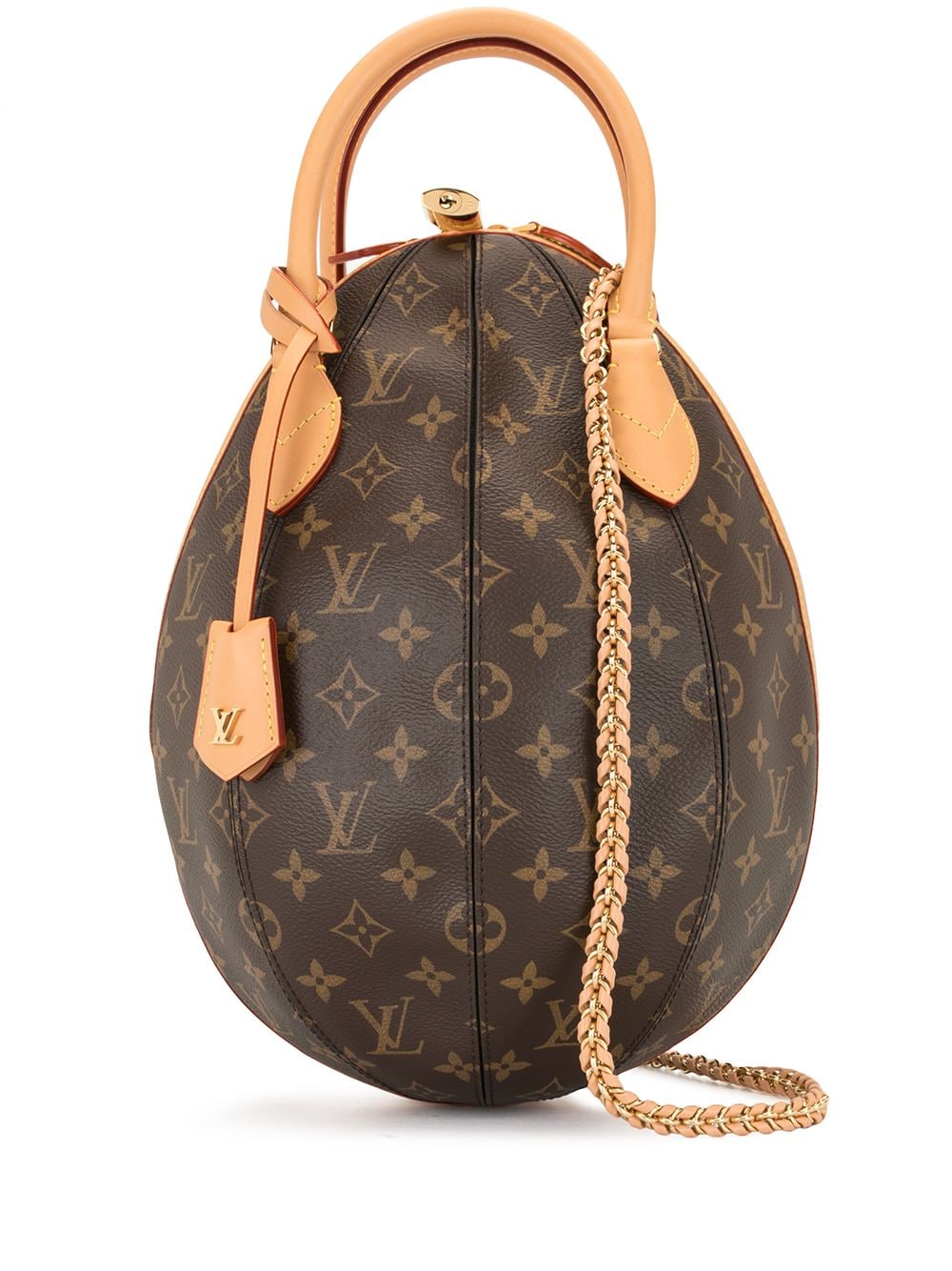 Pre-owned Louis Vuitton Black Monogram Canvas And Leather Lv Egg Bag