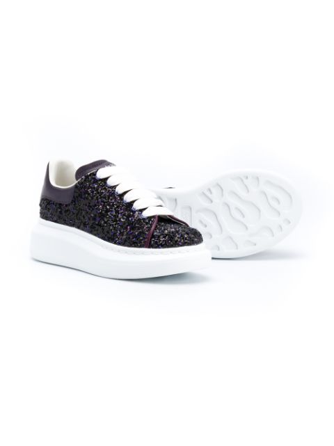 alexander mcqueen purple glitter