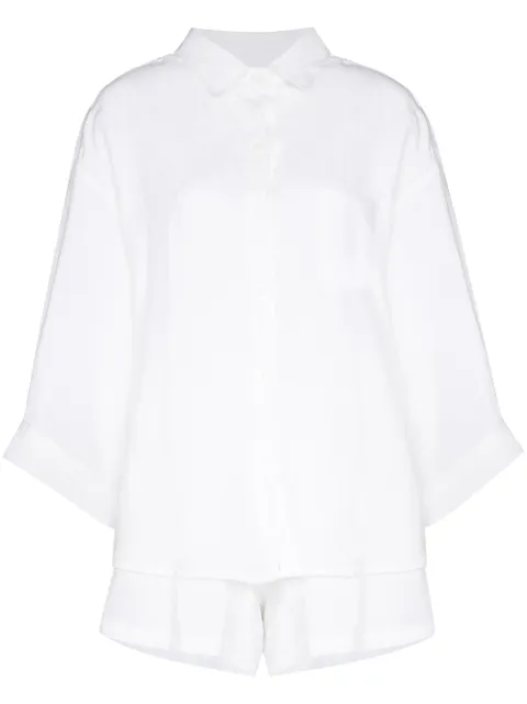 Deiji Studios button-up two-piece pajama set