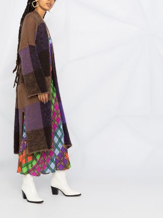 colour-block long cardi-coat展示图