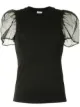 Image 1 of Cinq A Sept Julie organza puff-sleeve T-shirt