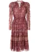 Image 1 of Ulla Johnson tie neck floral print dress