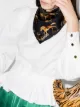 Image 2 of GANNI horse-print silk scarf