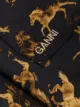 GANNI horse-print silk scarf