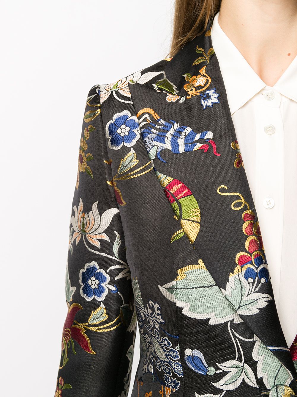 фото Etro жаккардовый пиджак с цветочным узором