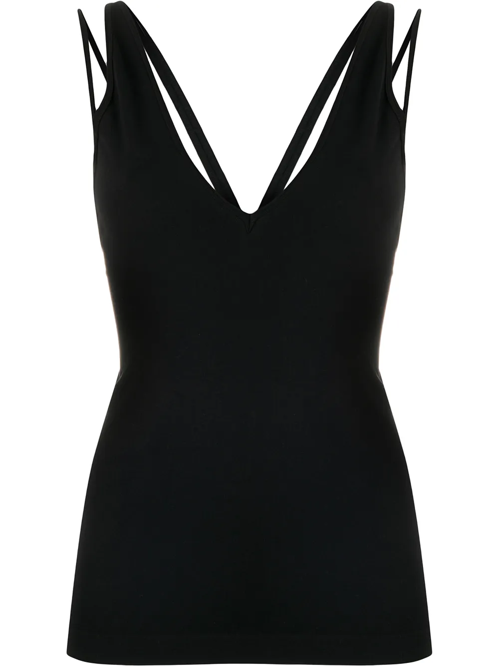 Click to view more detailed imagery on our partner's website Helmut Lang Strappy Seamless Tank Top In Black