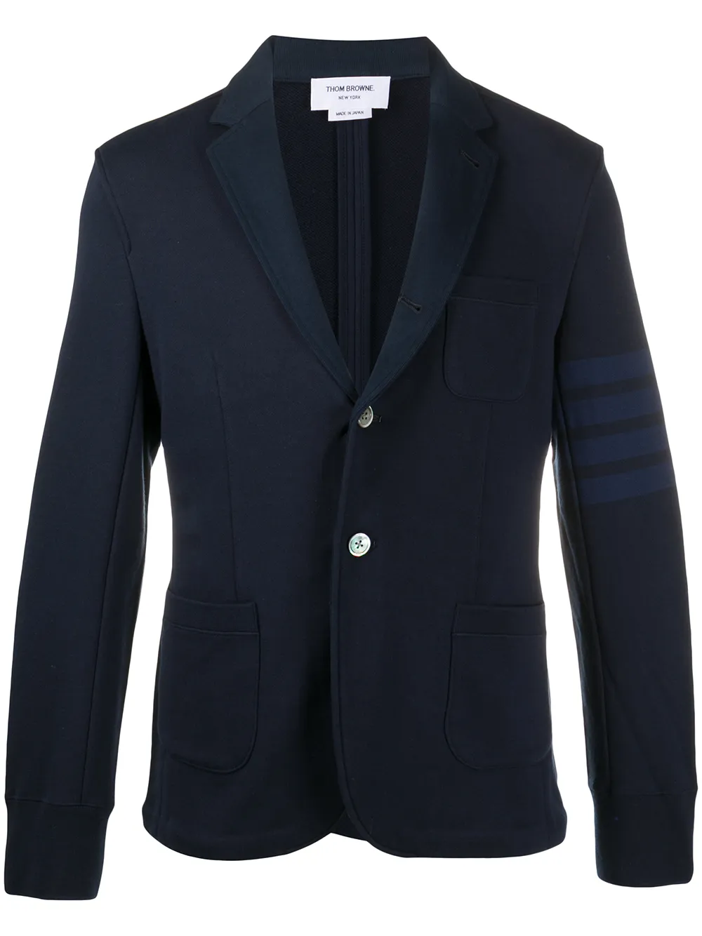 

Thom Browne single-breasted cotton blazer - Blue