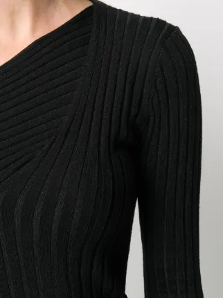 ribbed-knit long sleeved top展示图