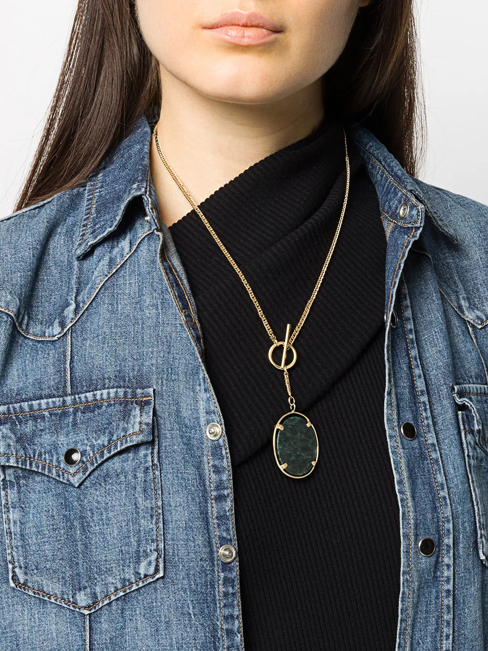 Image 2 of Isabel Marant stone-pendant necklace