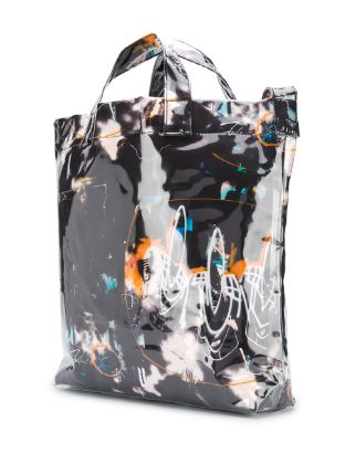 graffiti print tote bag展示图