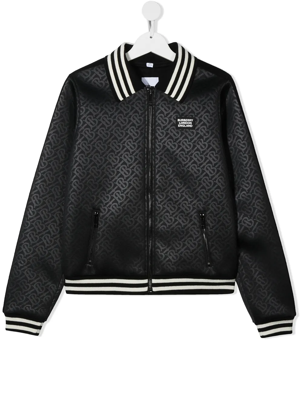 Click to view more detailed imagery on our partner's website Burberry Teen Alisia Logo-print Jacket In Black