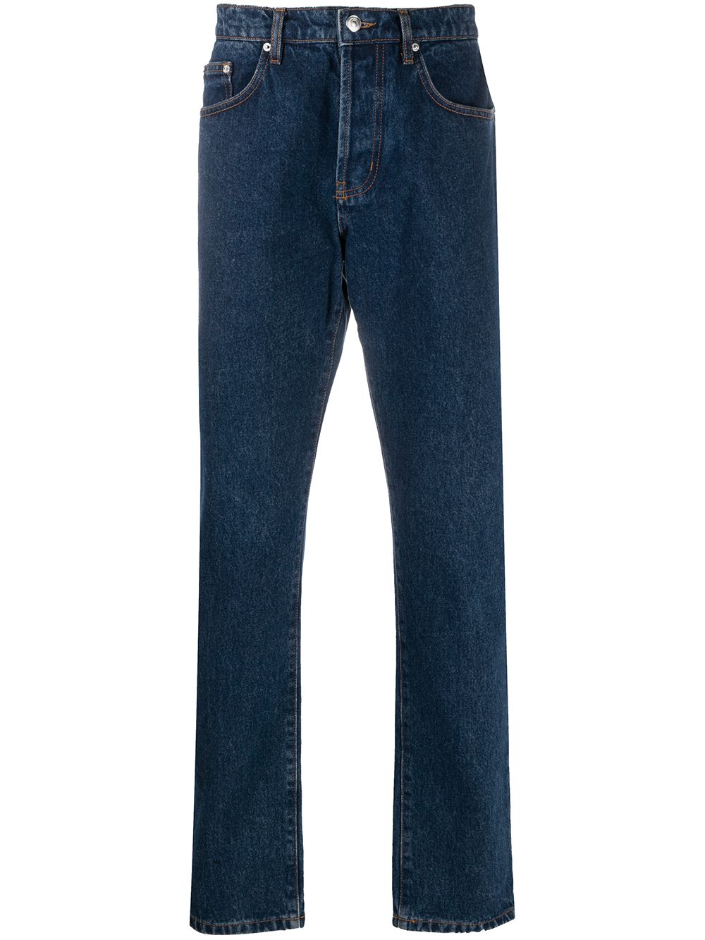 slim fit straight leg jeans