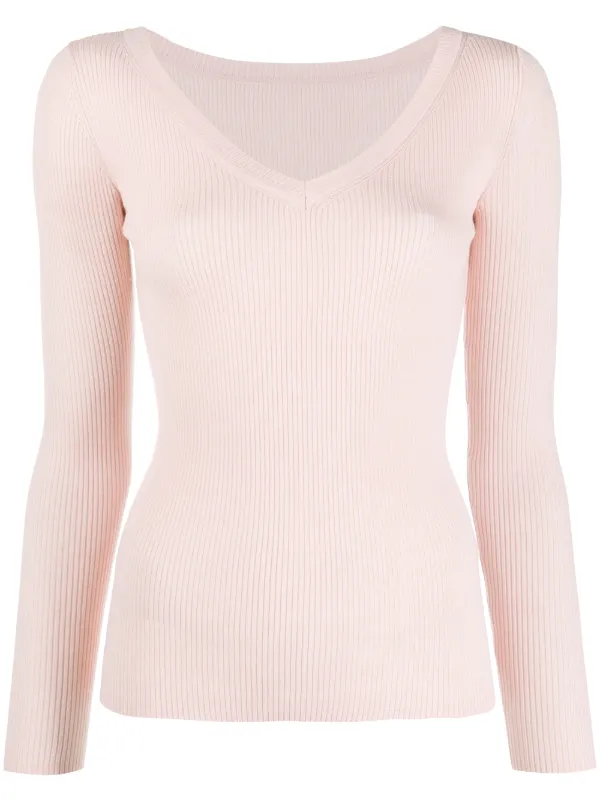 fitted v neck sweater