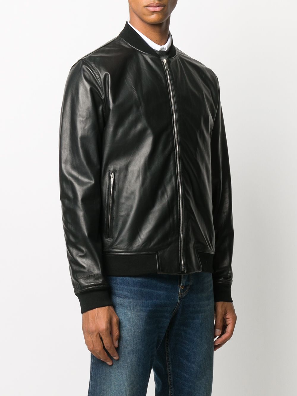 фото Golden goose leather bomber jacket