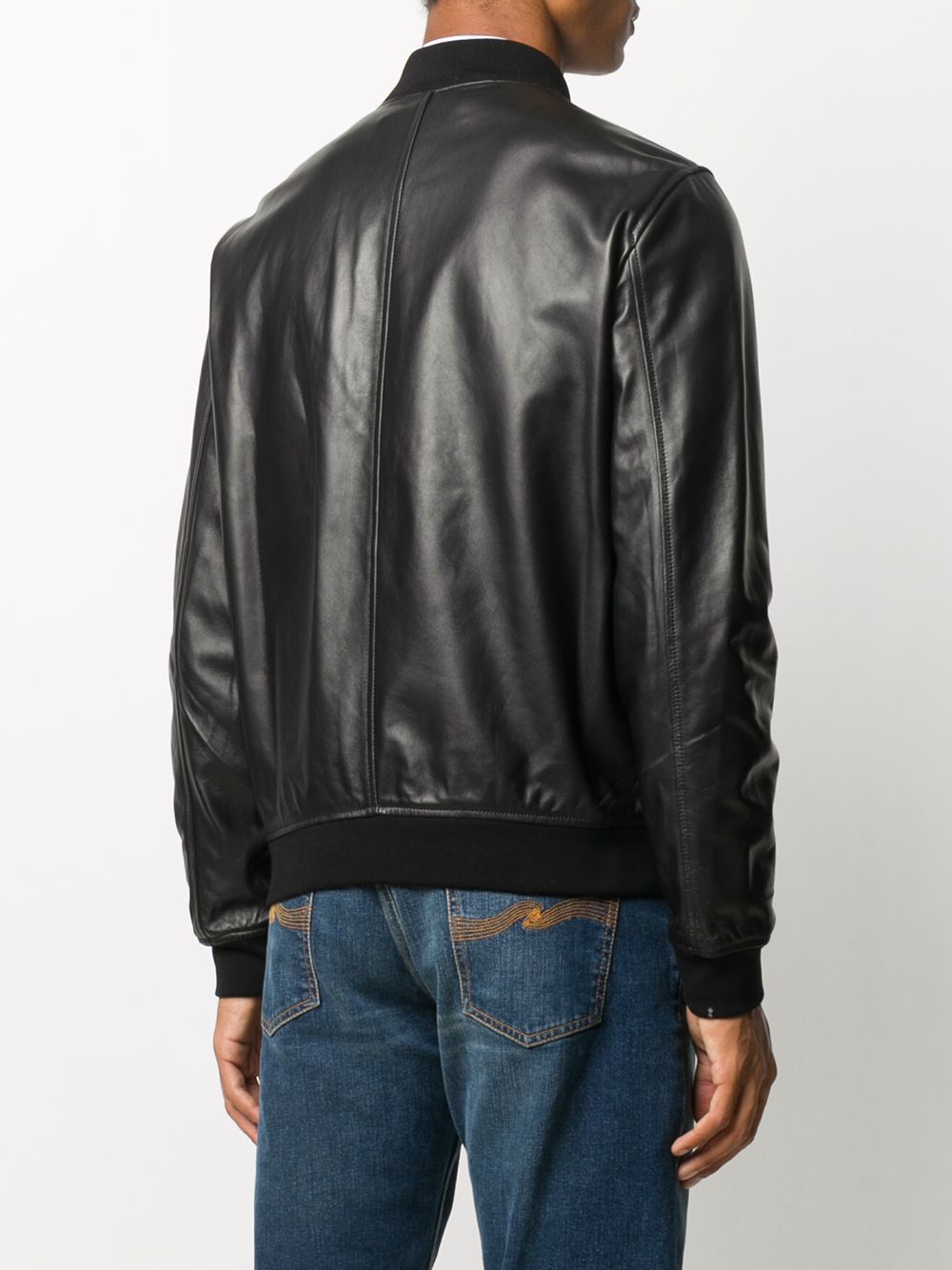 фото Golden goose leather bomber jacket